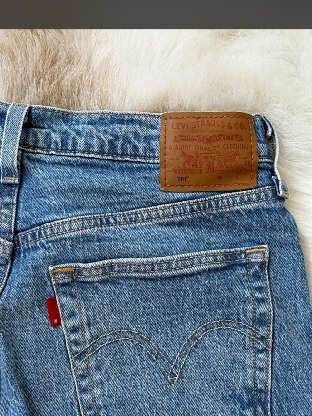 Levi's Men's Straight Jeans in Medium Blue with Red Tab